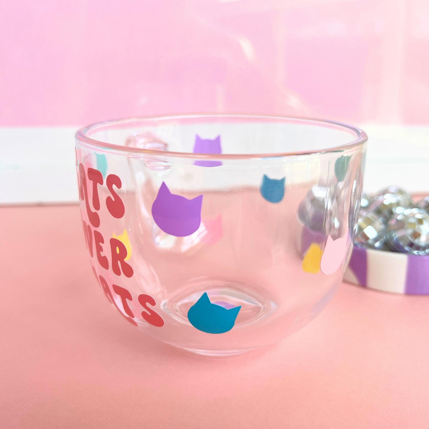 Large Glass Mug - Cats Over Twats