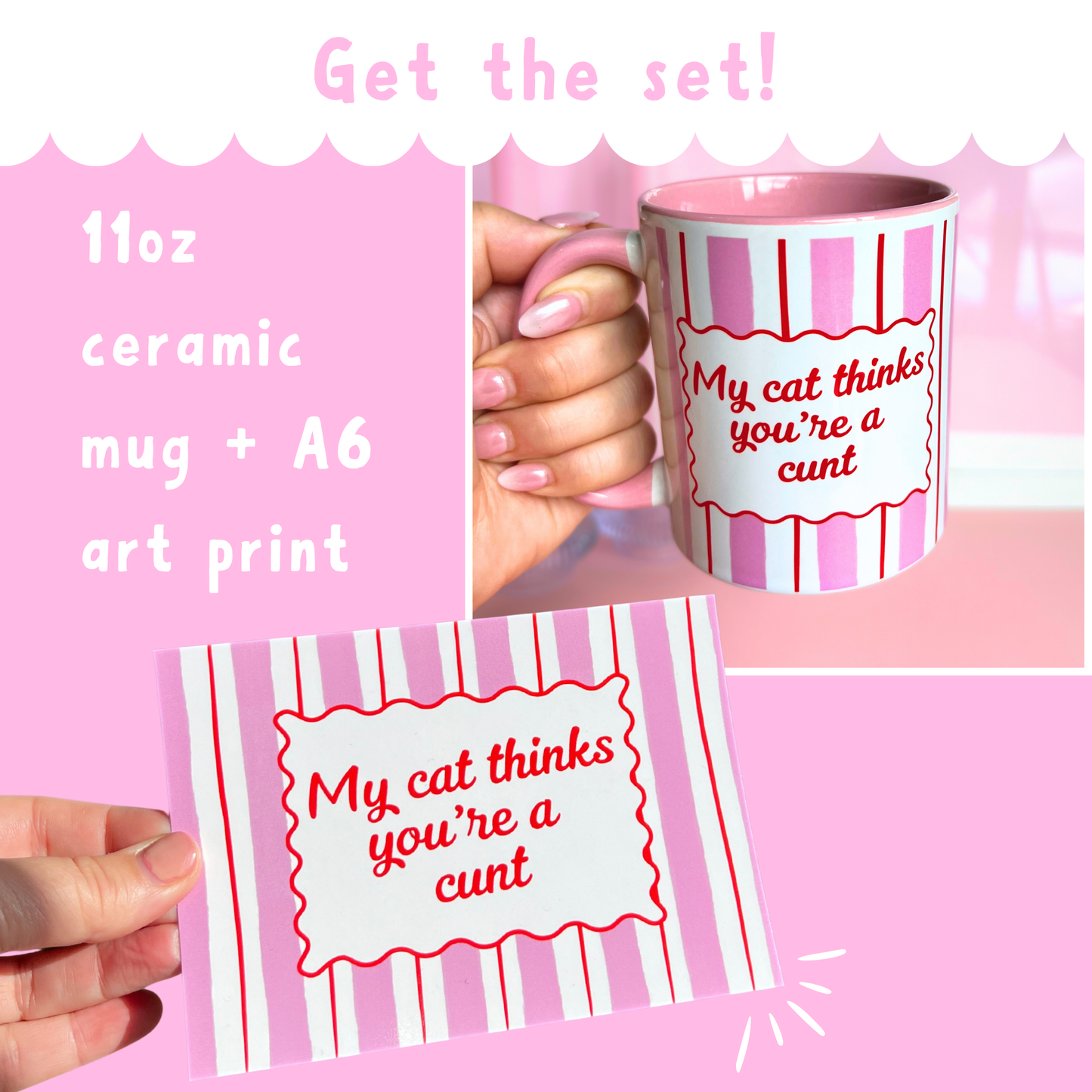 Wall Art Print - My Cat Thinks You're a C***