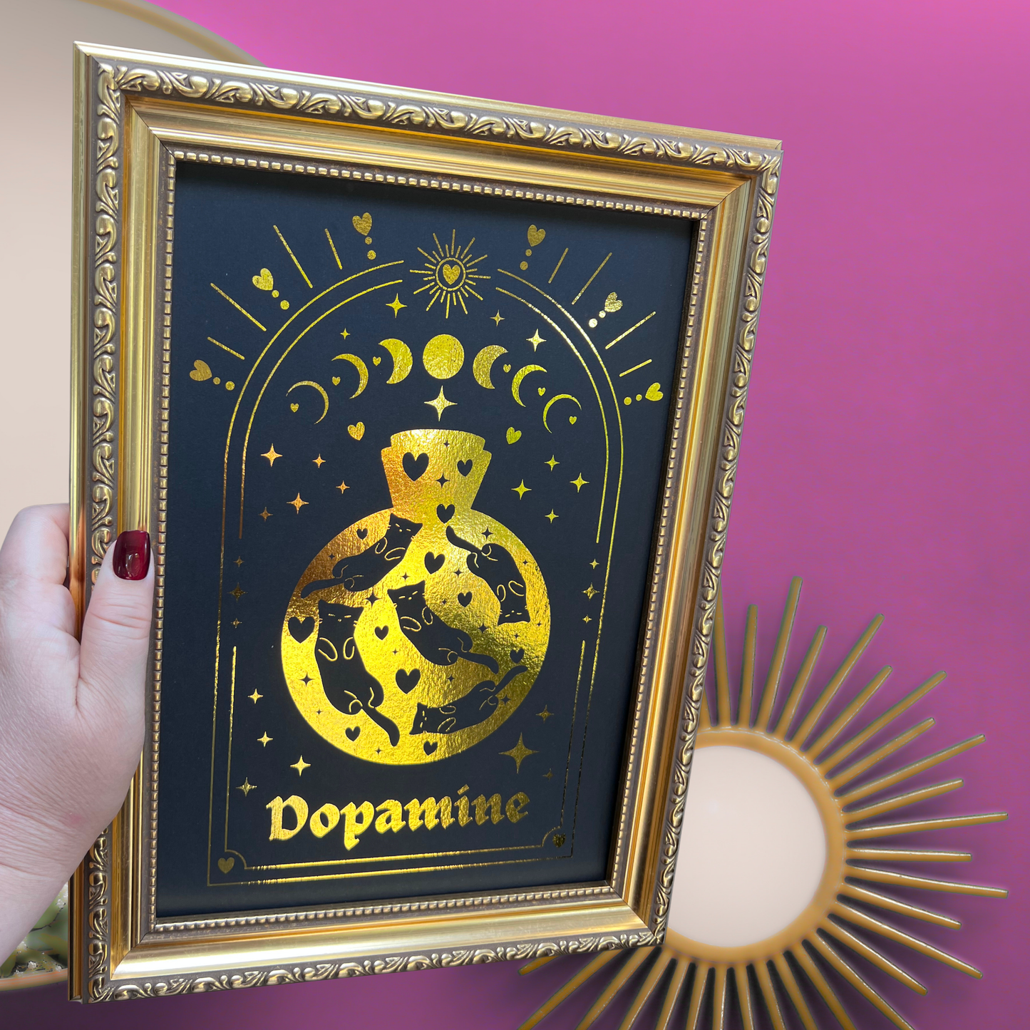 Premium Gold Foil Print - Dopamine - A5 or A4