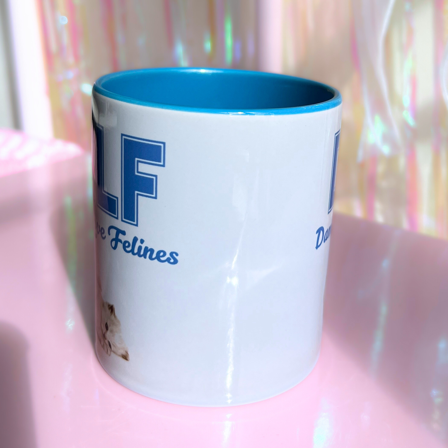Ceramic Cat Mug - DILF - Damn I Love Felines