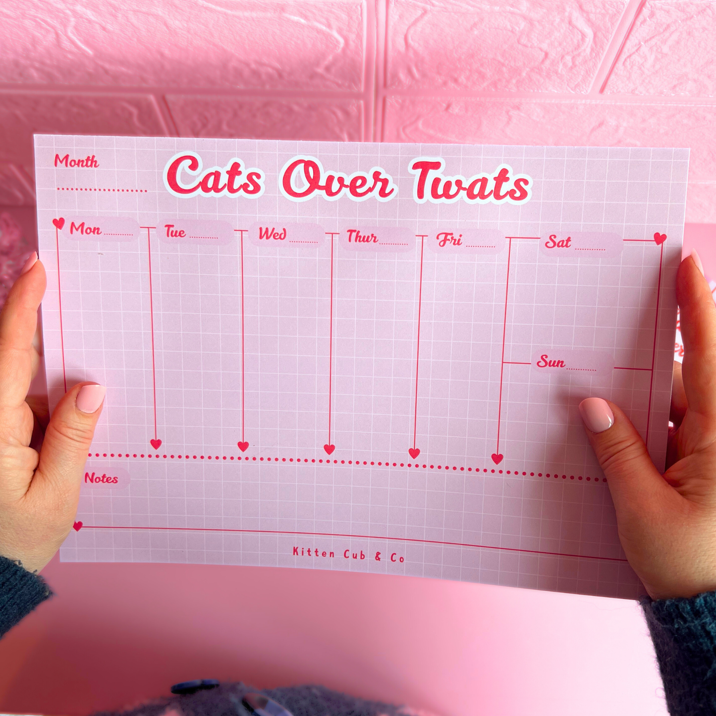 Weekly Desk Planner - Cats Over Twats (A4, 50 pages)