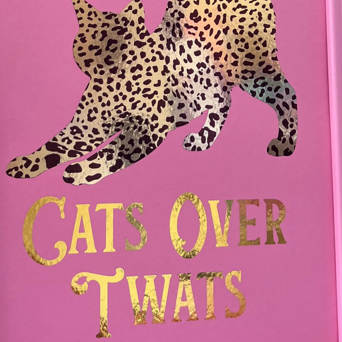 Leopard Print & Gold Foil Wall Print - Cats Over Twats
