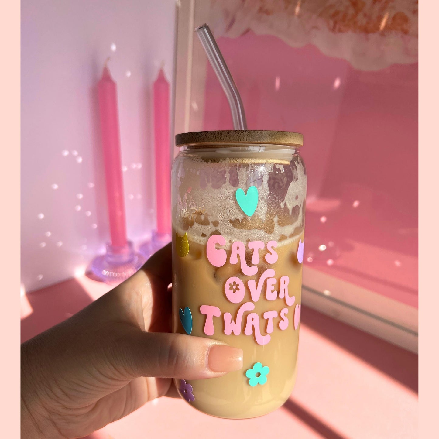 Glass Tumbler - Cats Over Twats