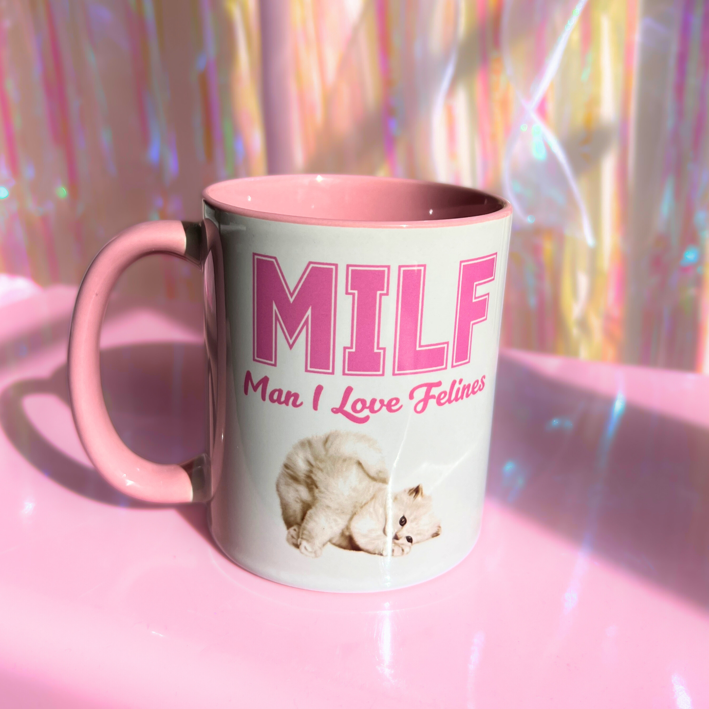 Ceramic Cat Mug - MILF - Man I Love Felines