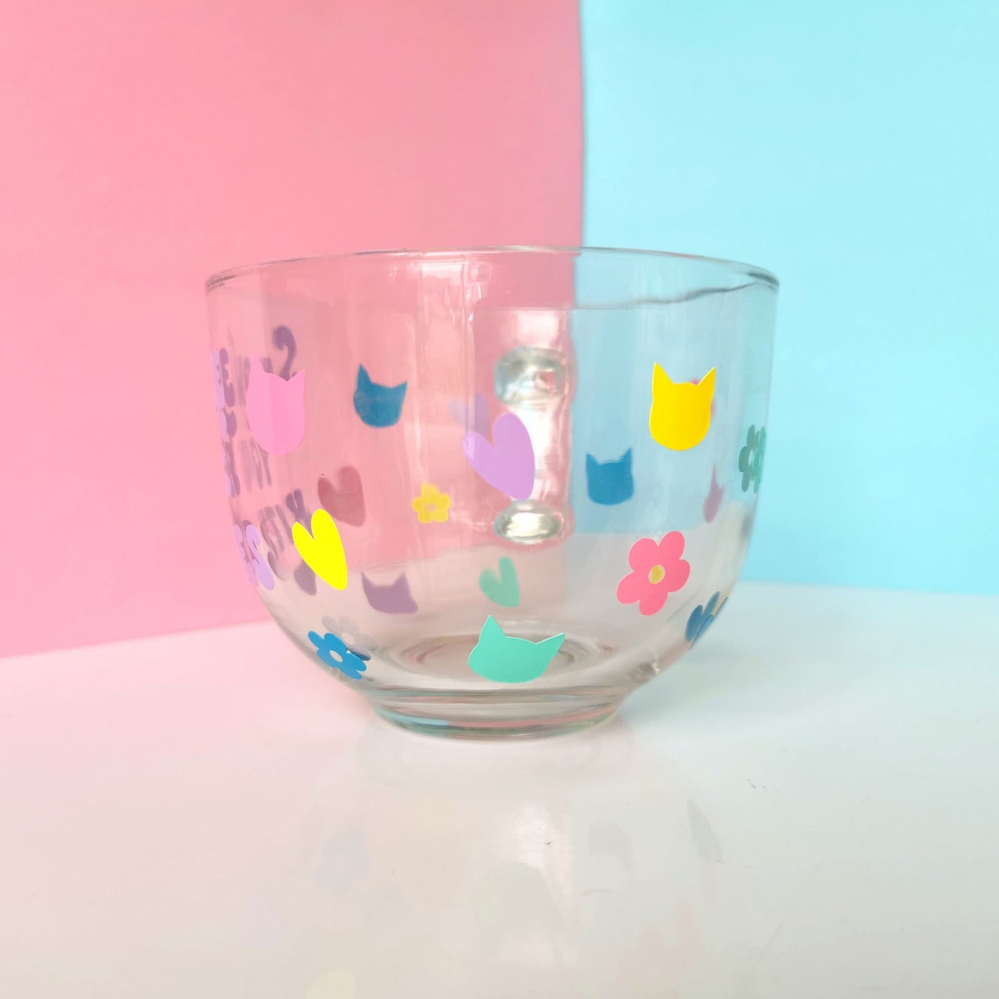 Large Glass Mug - Show Me Your Kitties