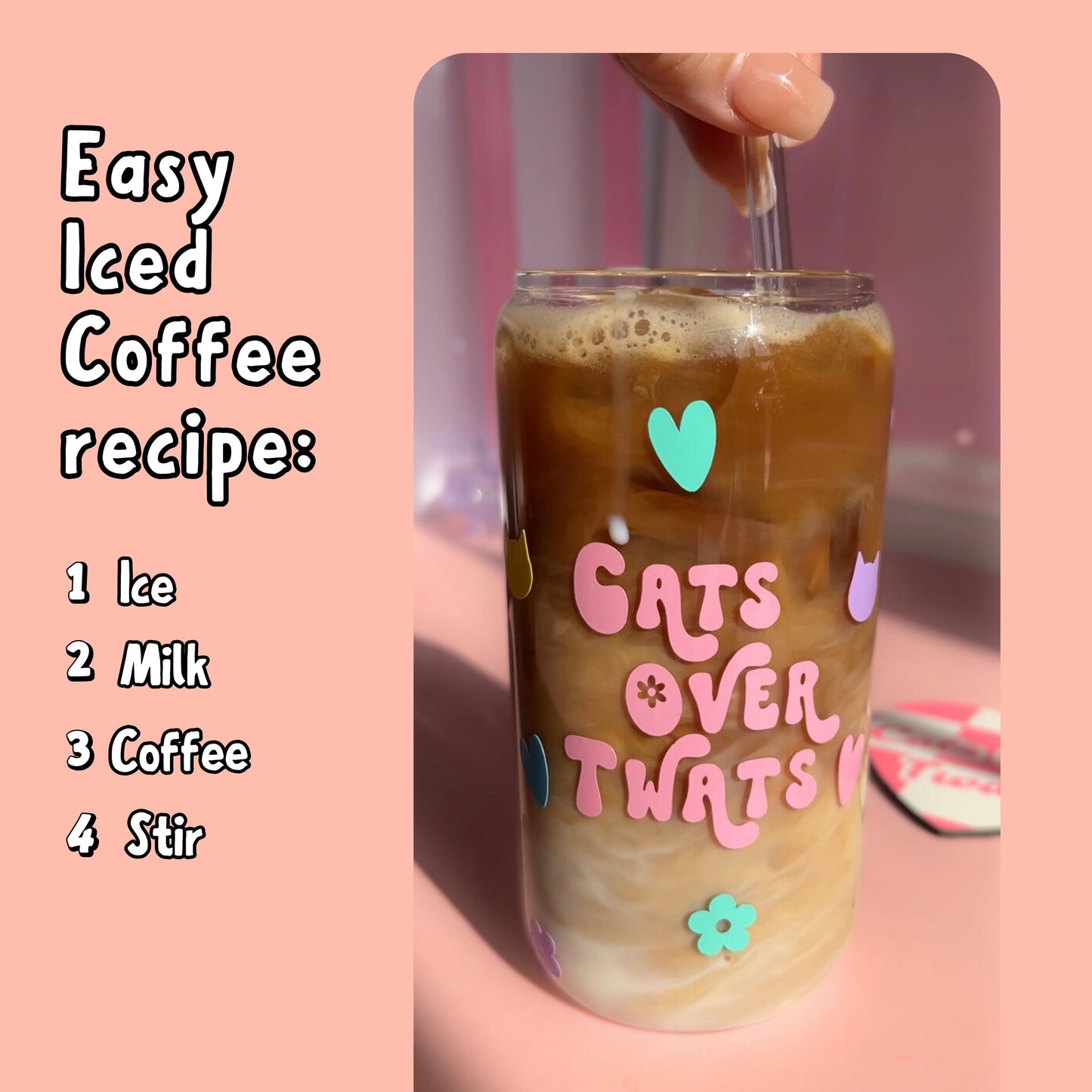 Glass Tumbler - Cats Over Twats