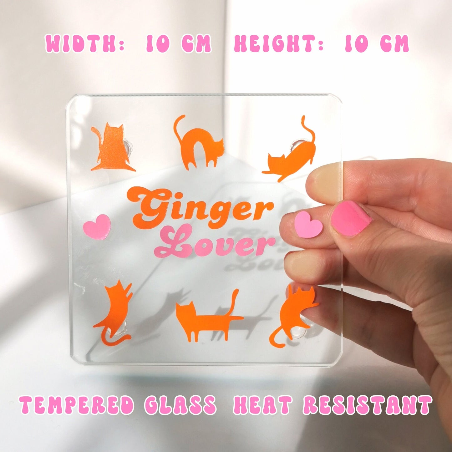 Large Glass Coffee Mug - "Ginger Lover"