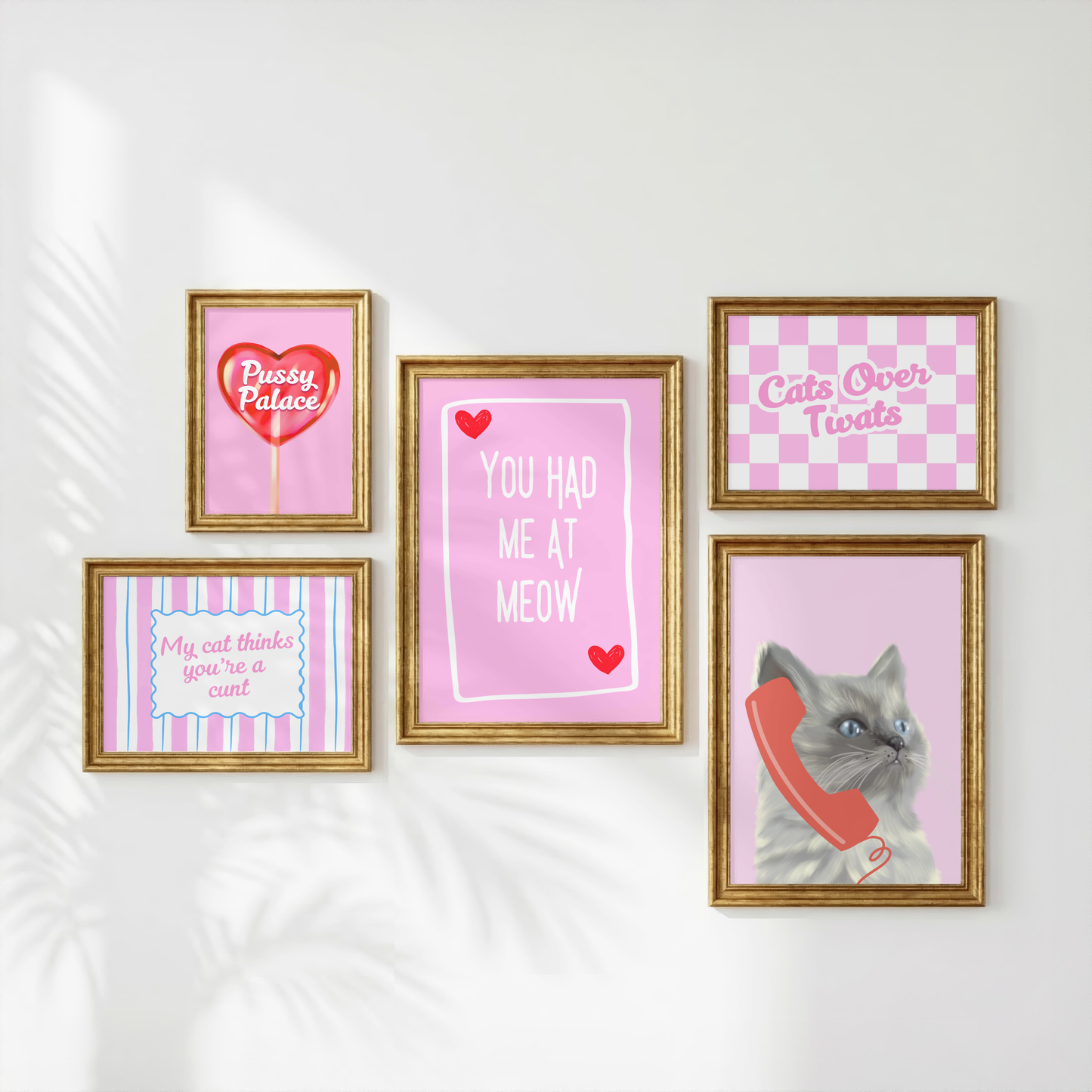 Wall Art Print - Cats Over Twats - A5, A4, A3
