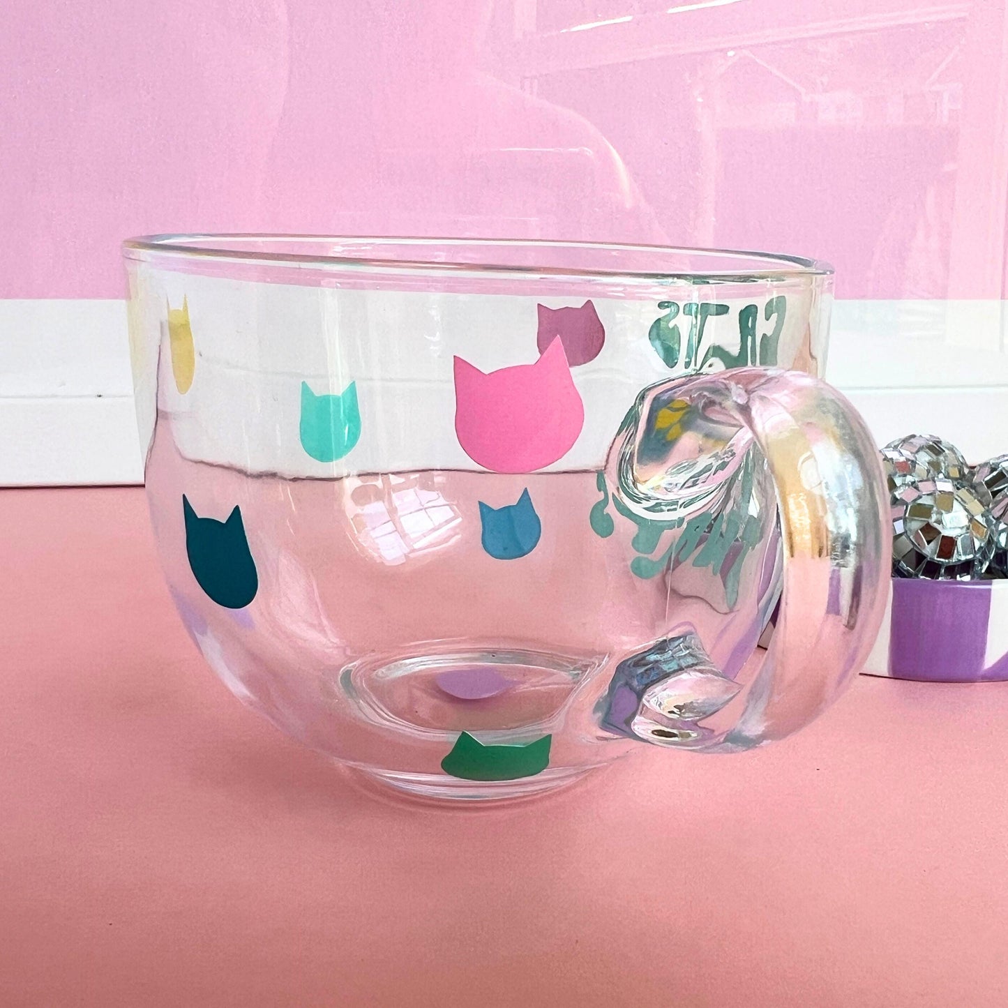 Large Glass Mug - Cats Over Twats