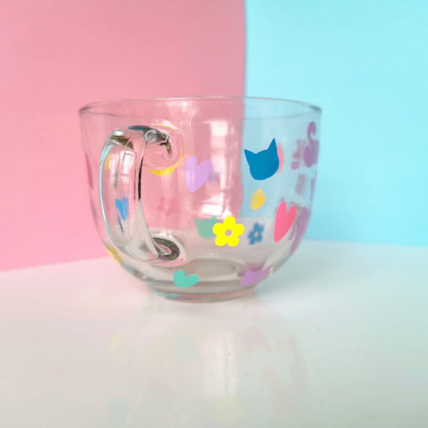 Large Glass Mug - Show Me Your Kitties