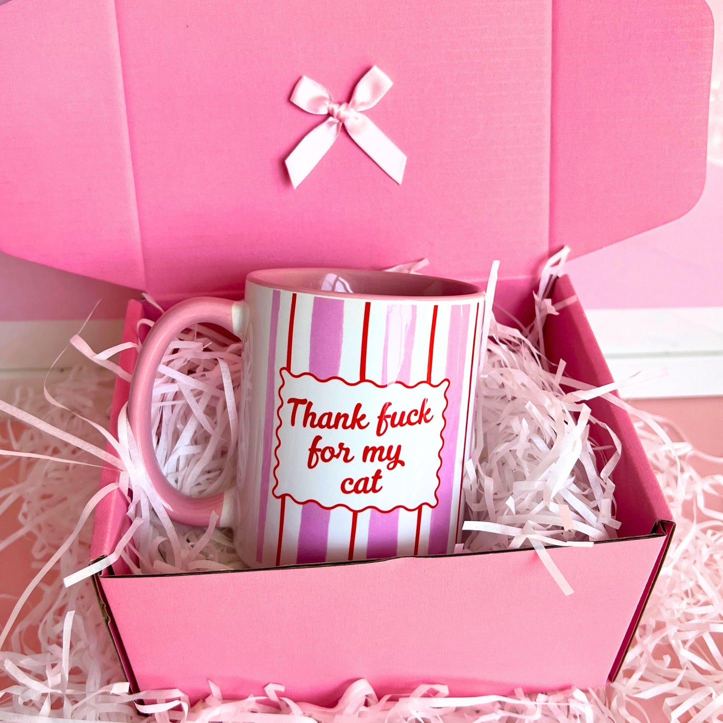 Thank Fuck For My Cat - Ceramic Mug In Gift Box
