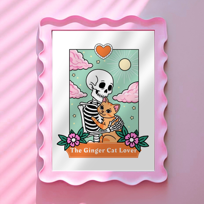 Wall Art Print - The Ginger Cat Lover - A6, A5 or A4