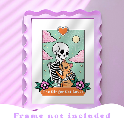 Wall Art Print - The Ginger Cat Lover - A6, A5 or A4