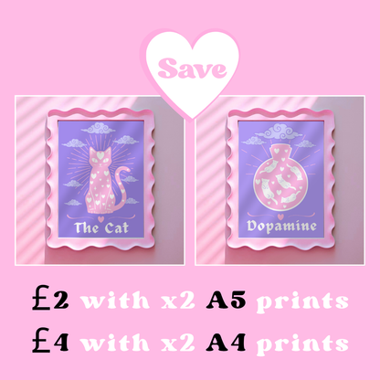 2 Print Bundle - Dopamine + The Cat - A4 or A5