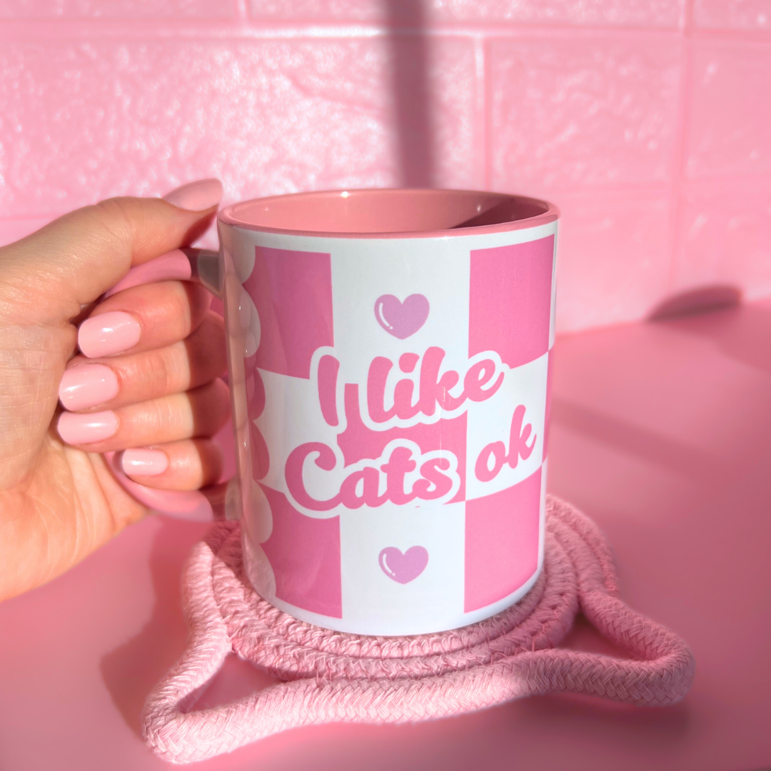 Ceramic Cat Mug - I Like Cats Ok