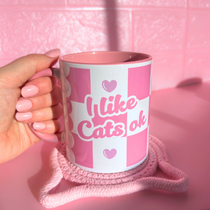 Ceramic Cat Mug - I Like Cats Ok
