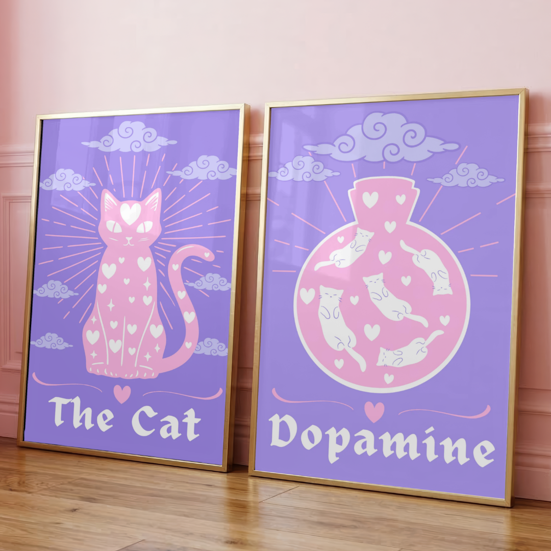 2 Print Bundle - Dopamine + The Cat - A4 or A5