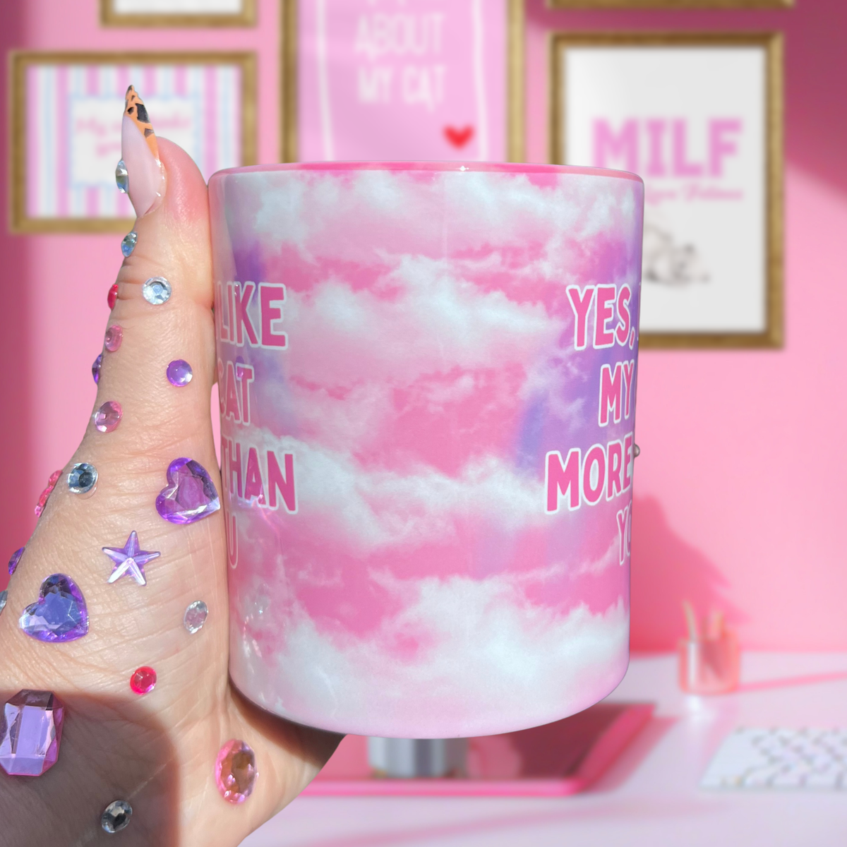 Ceramic Cat Mug - Yes, I Like My Cat More Than You