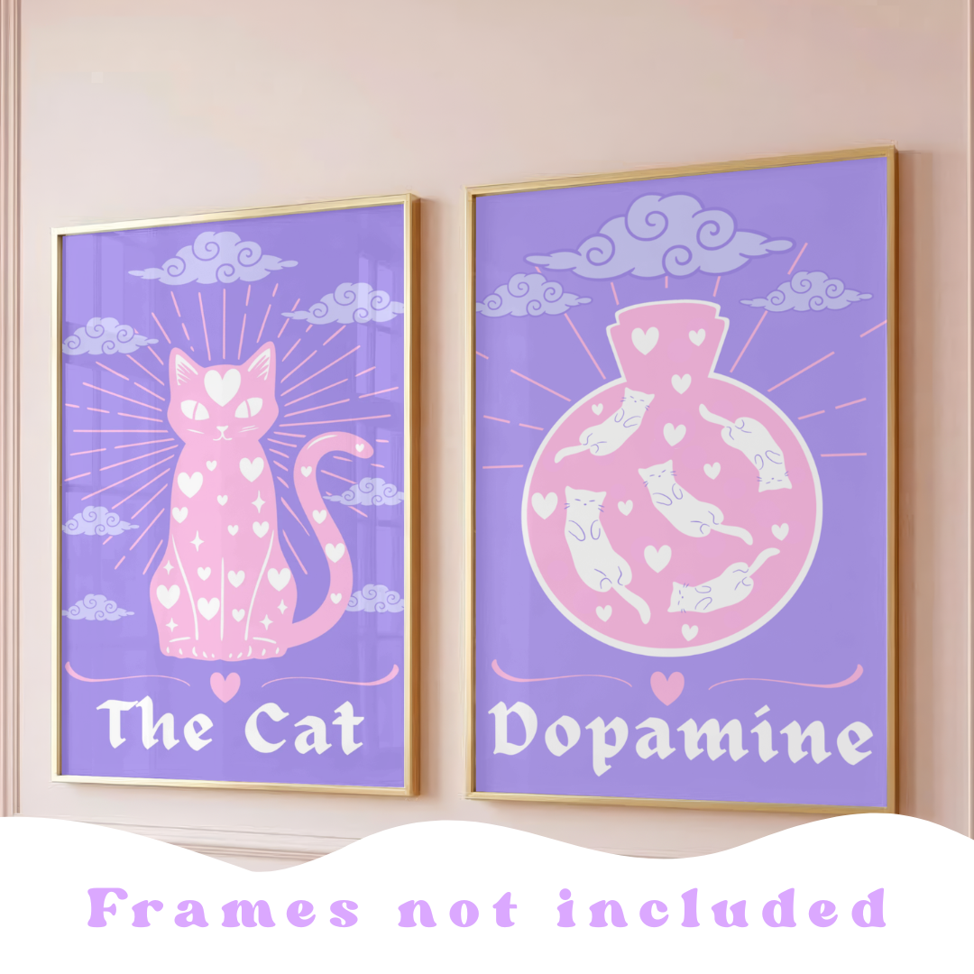 2 Print Bundle - Dopamine + The Cat - A4 or A5