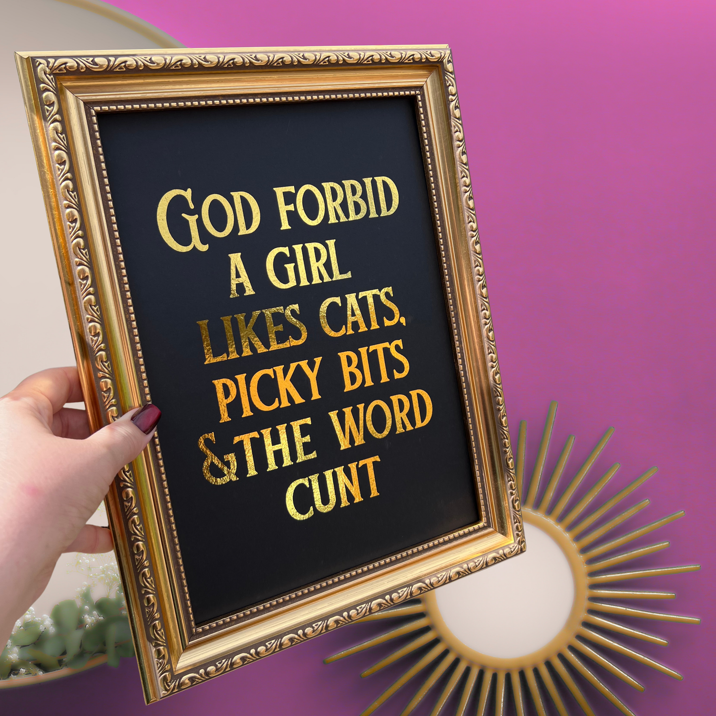 Premium Gold Foil Print - God forbid... - A5 or A4