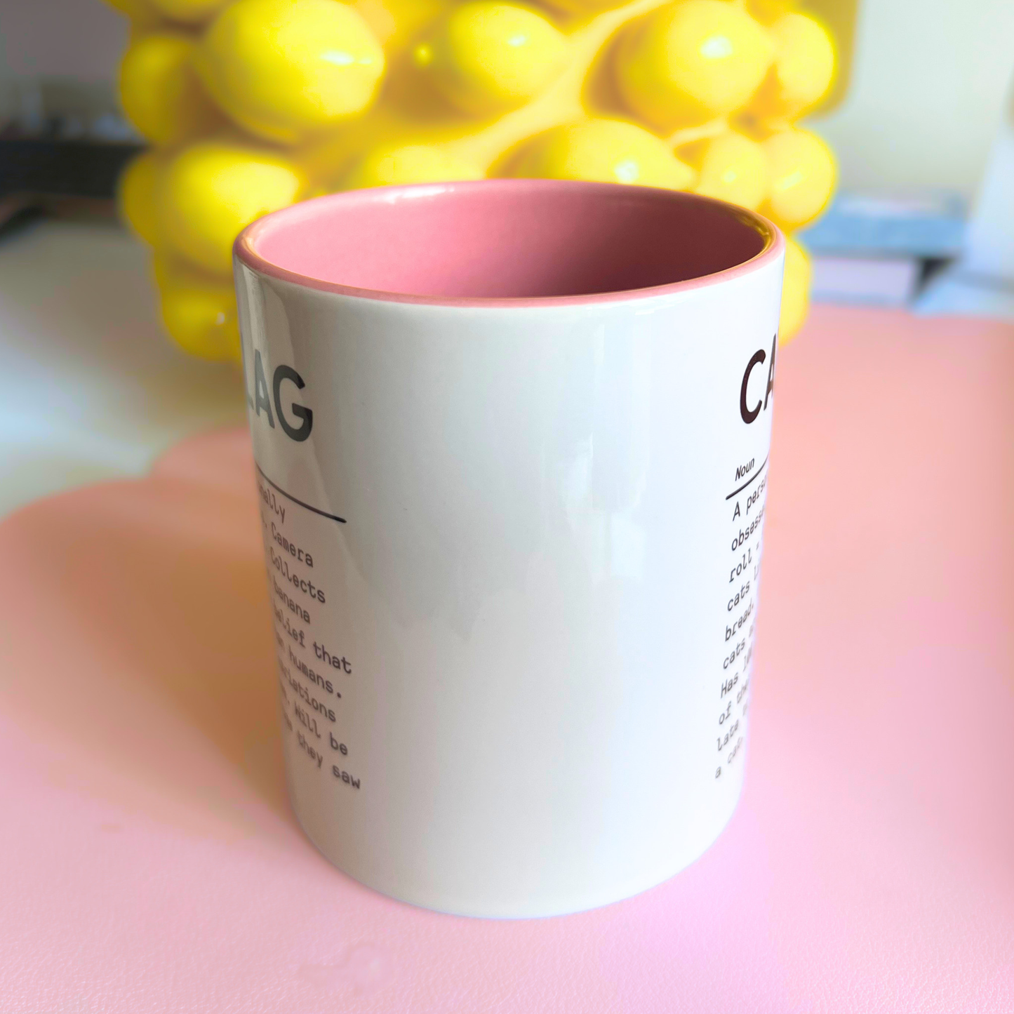 Ceramic Cat Mug - Cat Slag definition