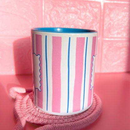 Ceramic Cat Mug - Cats Over Twats (Pink+Blue)