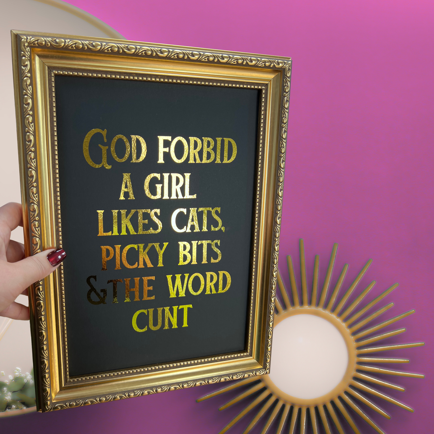 Premium Gold Foil Print - God forbid... - A5 or A4