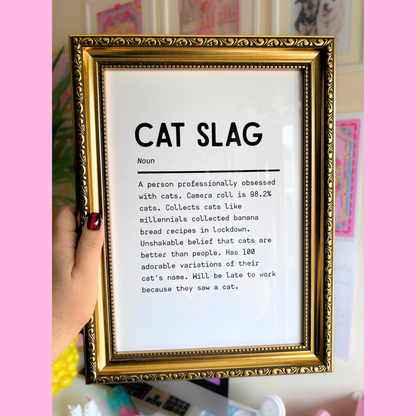 Wall Art Print - Cat Slag - A5, A4, A3