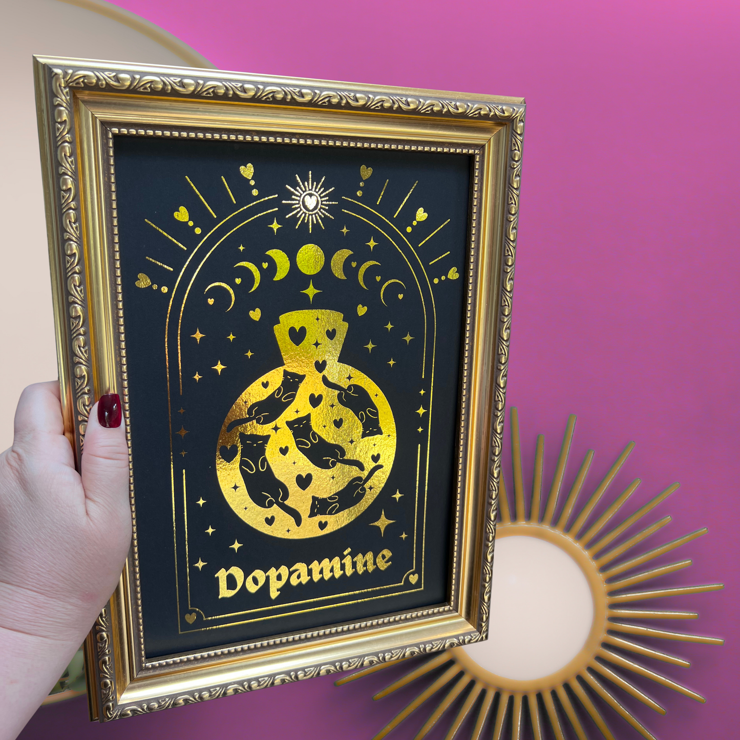 Premium Gold Foil Print - Dopamine - A5 or A4