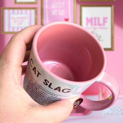 Ceramic Cat Mug - Cat Slag definition