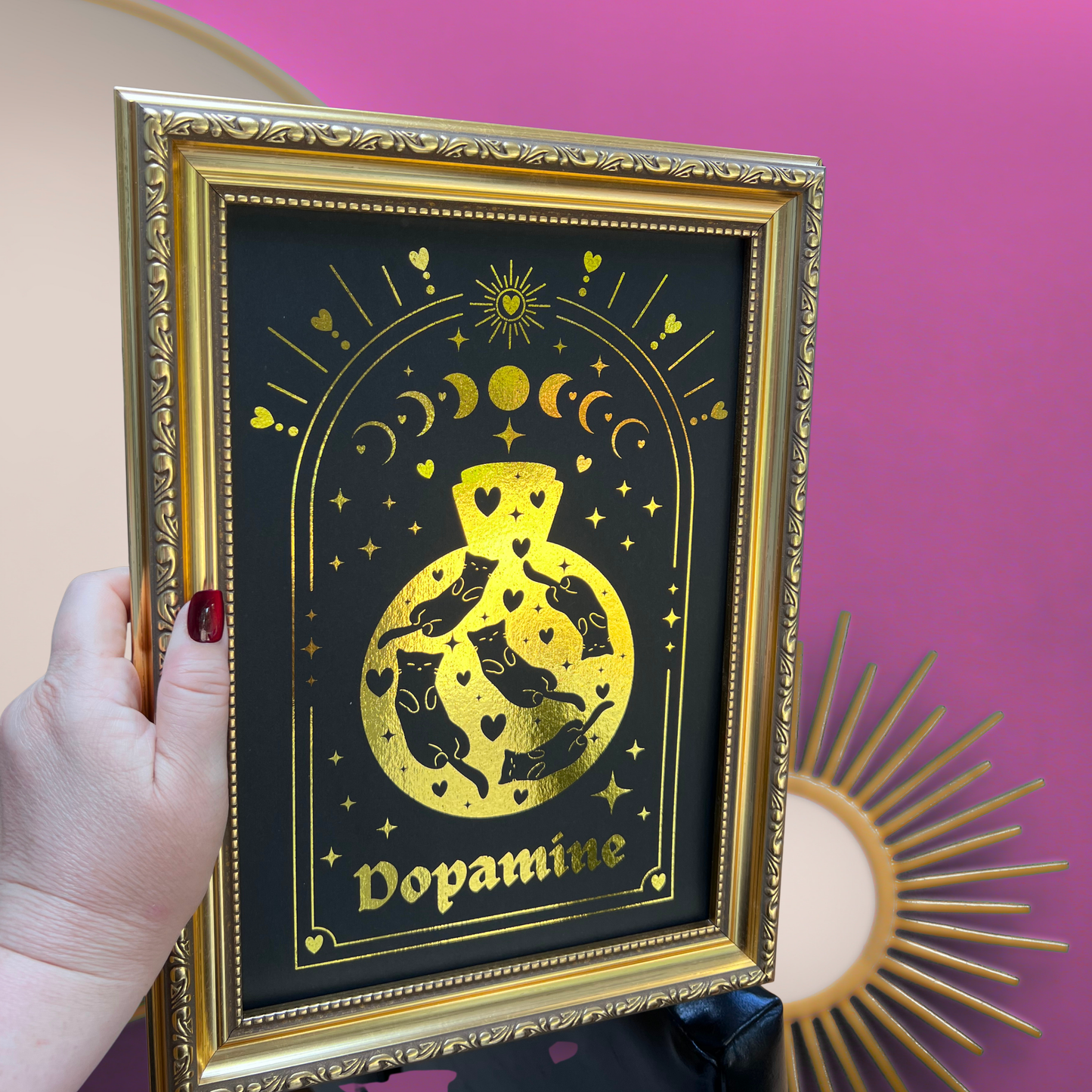 Premium Gold Foil Print - Dopamine - A5 or A4