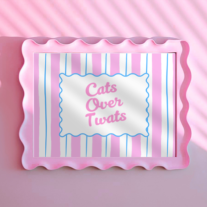 2 Print Bundle - Cats over twats + My cat thinks you're a c*** - A4 or A5