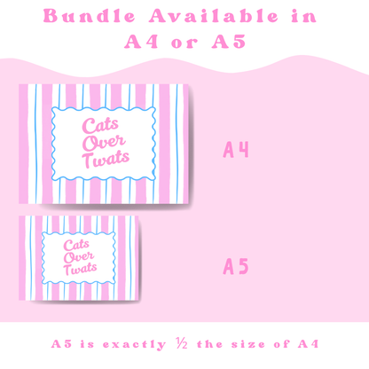 2 Print Bundle - Cats over twats + My cat thinks you're a c*** - A4 or A5