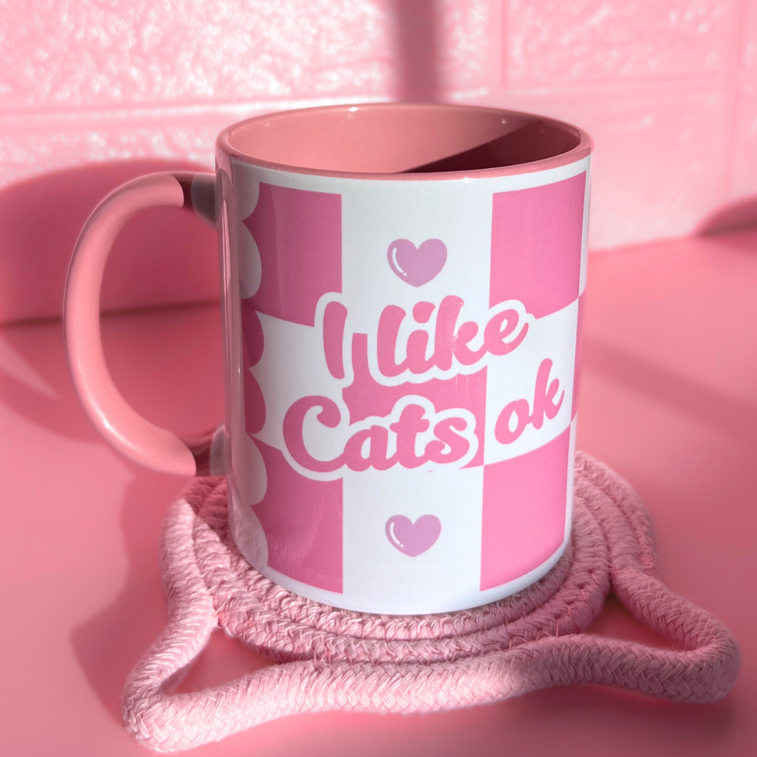 Ceramic Cat Mug - I Like Cats Ok