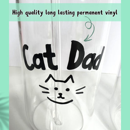 Glass Tumbler - Cat Dad