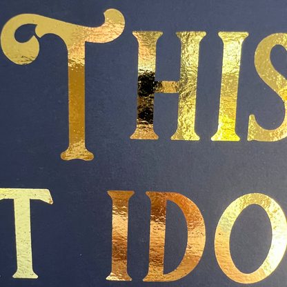 Premium Gold Foil Print - This Is A Cat Idolising Household - A5 or A4