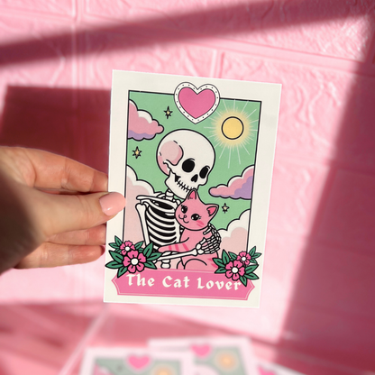 Wall Art Print - The Cat Lover - A6, A5 or A4