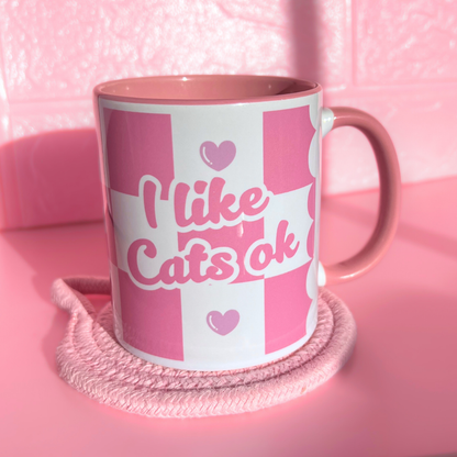 Ceramic Cat Mug - I Like Cats Ok