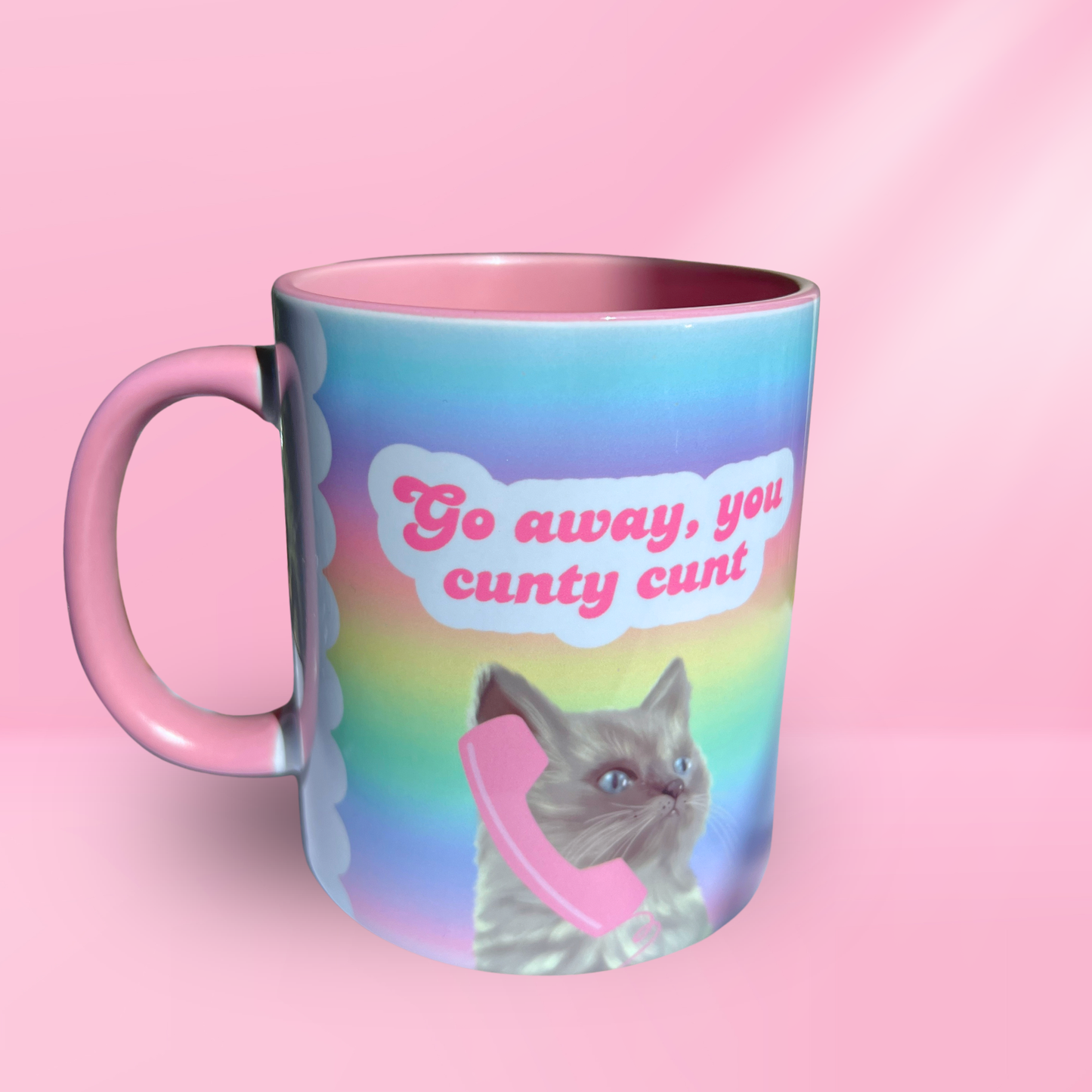 Ceramic Cat Mug - Go away you...