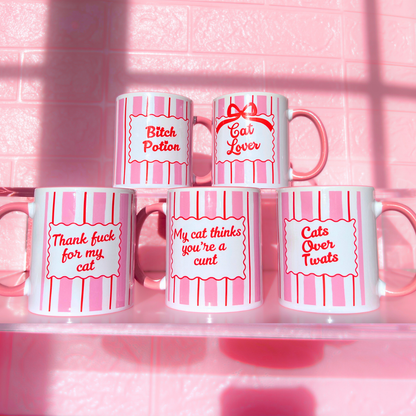 5 MUG SET - (Pink+Red)