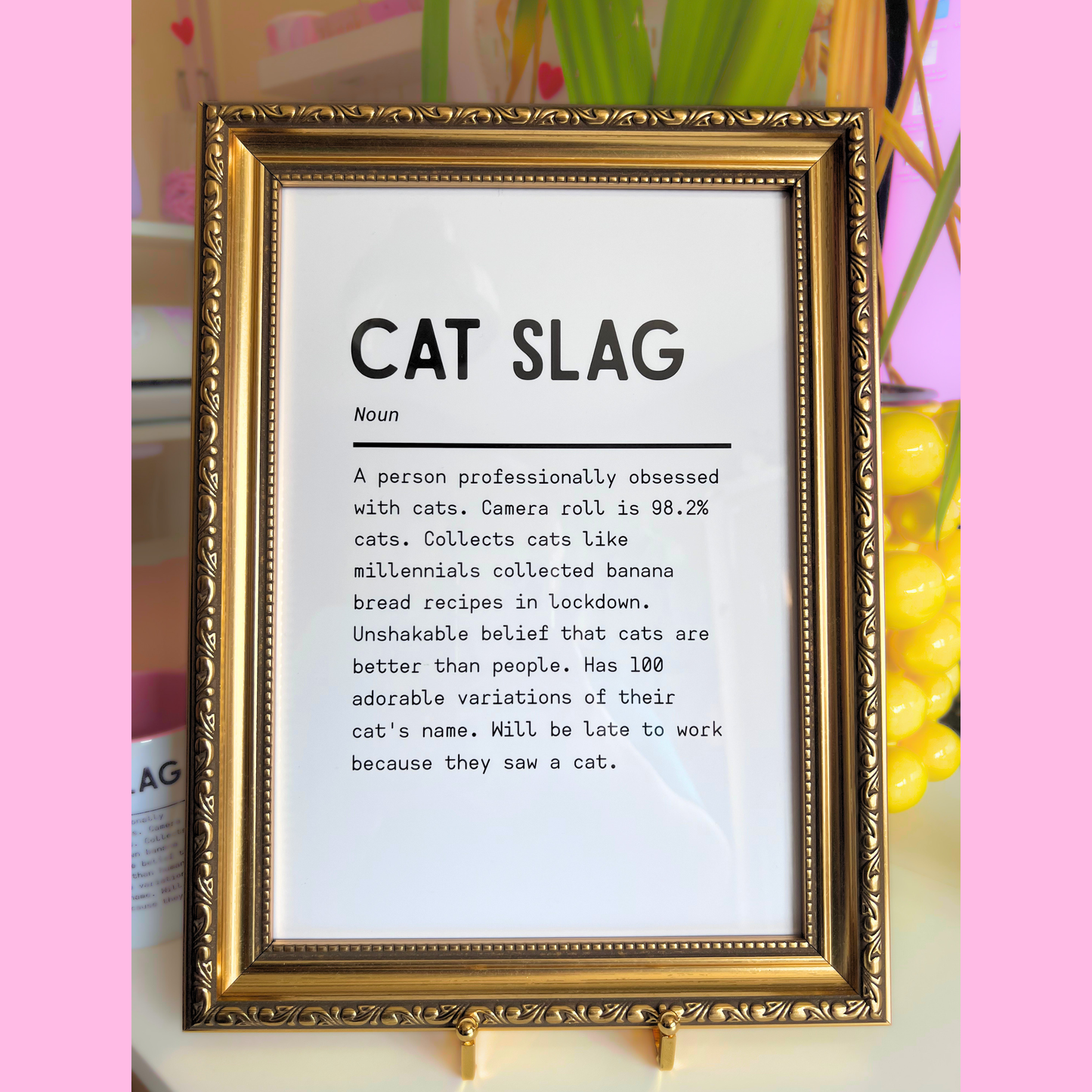 Wall Art Print - Cat Slag - A5, A4, A3