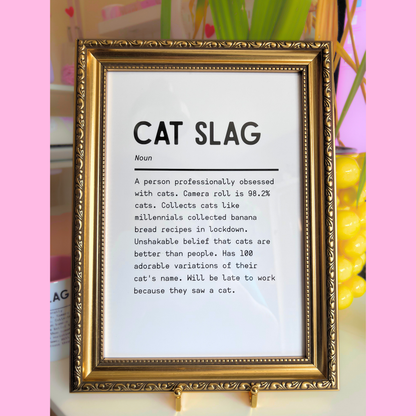 Wall Art Print - Cat Slag - A5, A4, A3