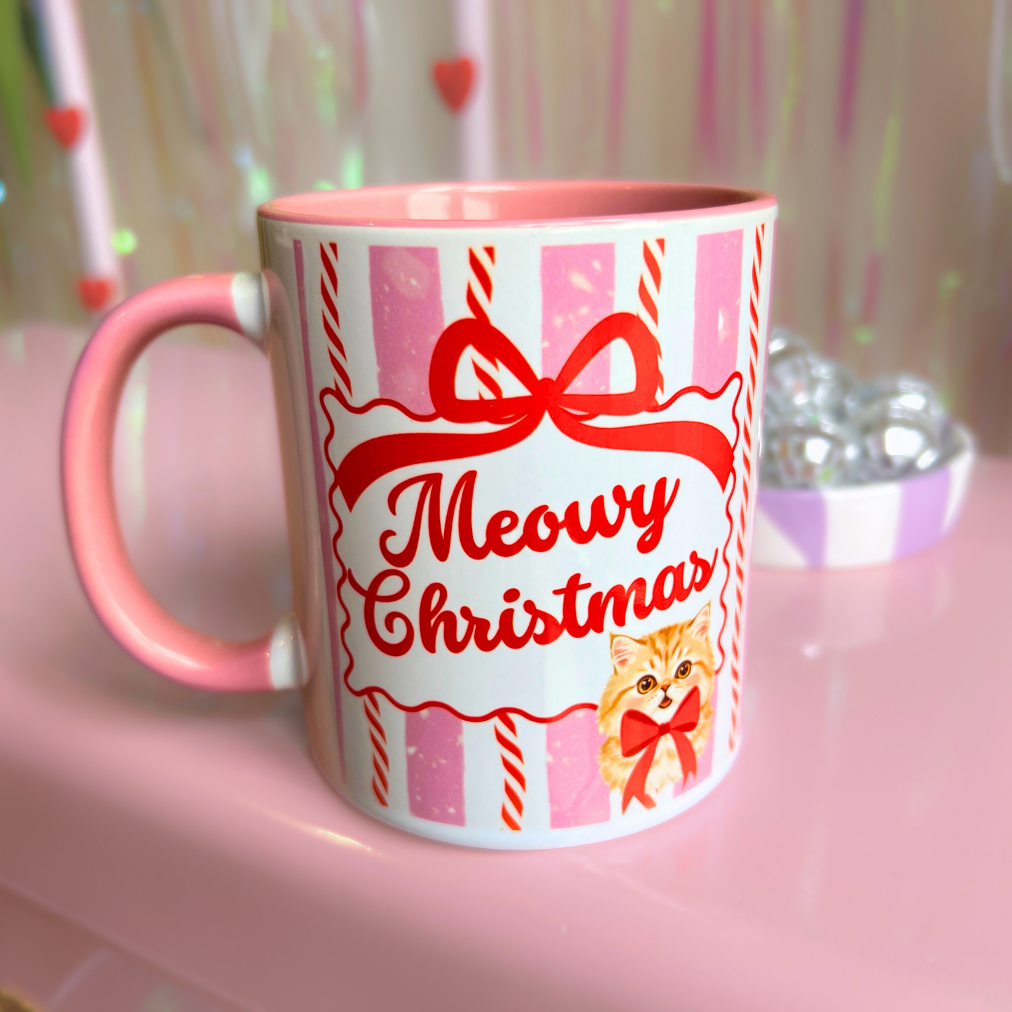 Ceramic Cat Mug - Meowy Christmas