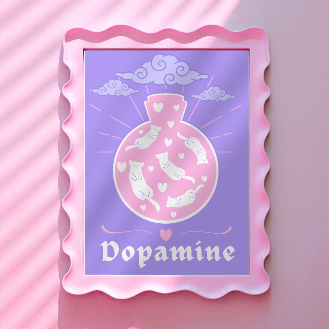 Wall Art Print - Dopamine - A6, A5 or A4