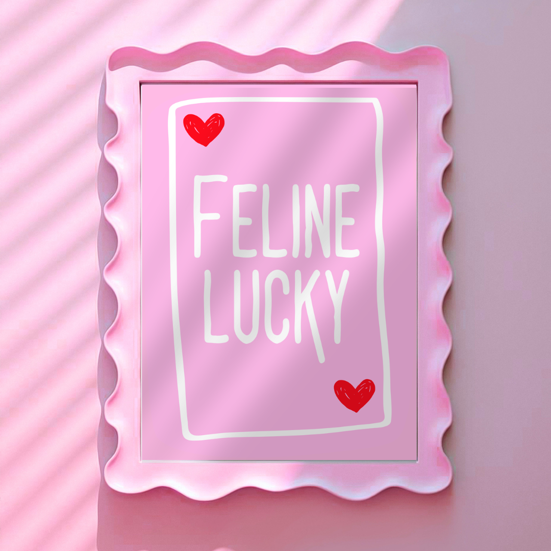 Wall Art Print - Feline Lucky - A6, A5 or A4