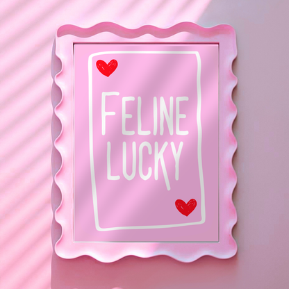 Wall Art Print - Feline Lucky - A6, A5 or A4