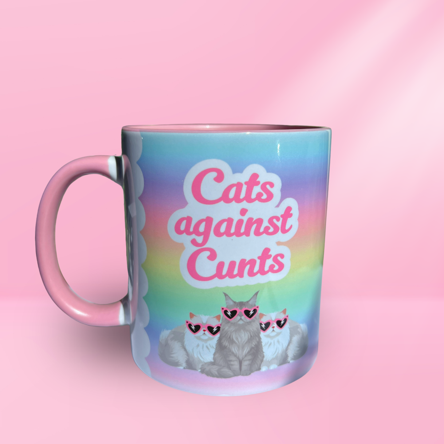 Ceramic Cat Mug - Cats against c****