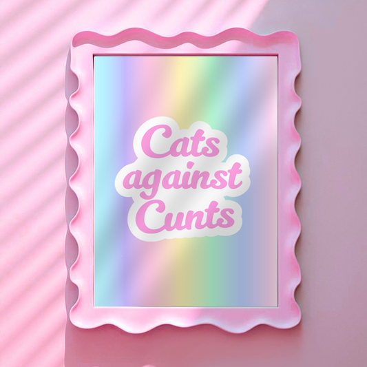 Wall Art Print - Cats Against C**** - A6, A5 or A4
