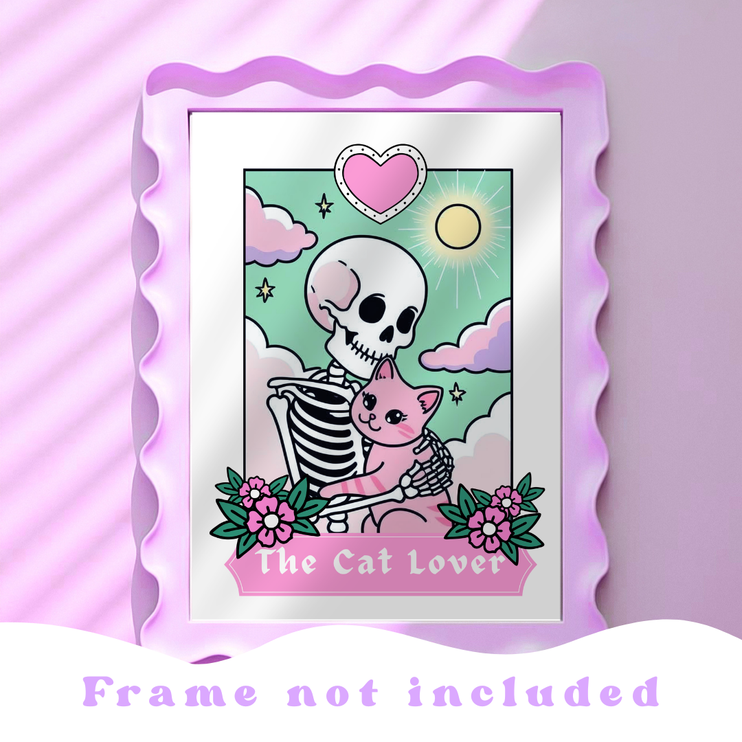 Wall Art Print - The Cat Lover - A6, A5 or A4
