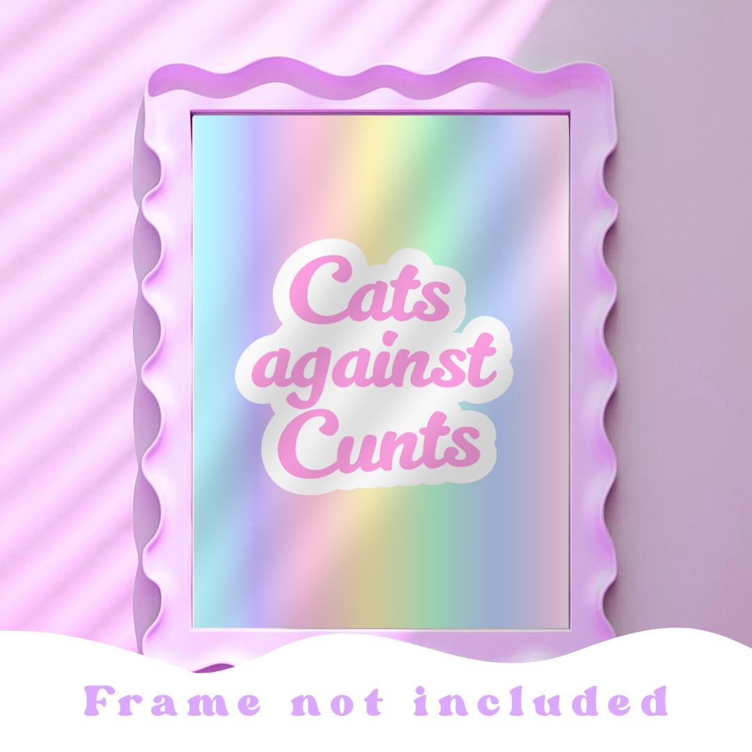 Wall Art Print - Cats Against C**** - A6, A5 or A4